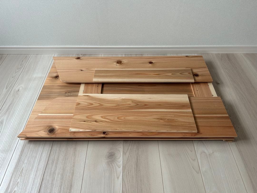 マルシェ•展示販売のレジ台に♪杉無垢材を使ったかわいいレジカウンター 折り畳み式