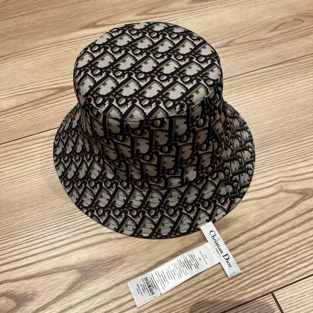 美品！ size56/ Christian Dior ブラック バケットハット
