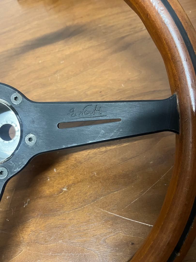 当時物 NARDI クラシック ウッドステアリング 36φイタリア製 ボス付