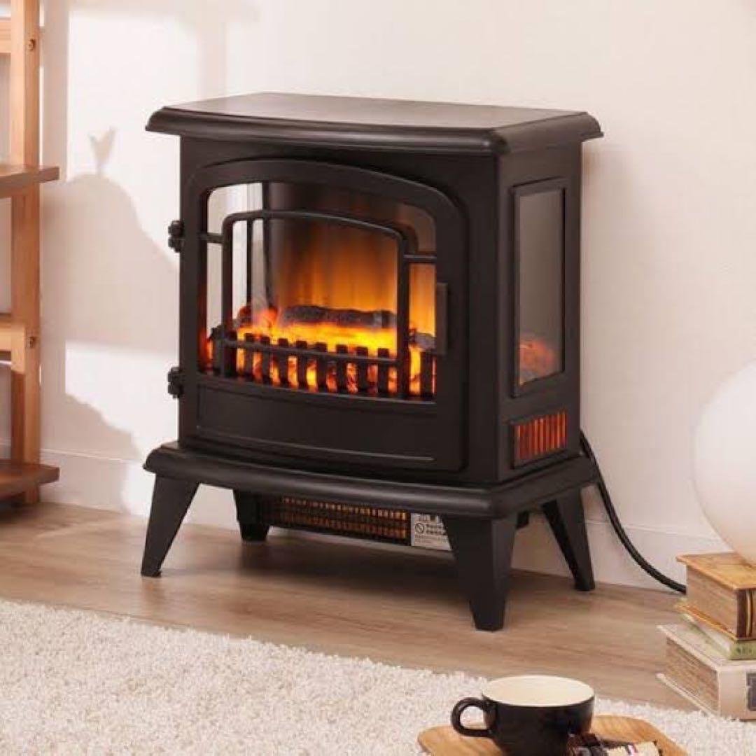 【美品】本日のみ ニトリ 暖炉型ファンヒーター　BLT-999B-8-BK