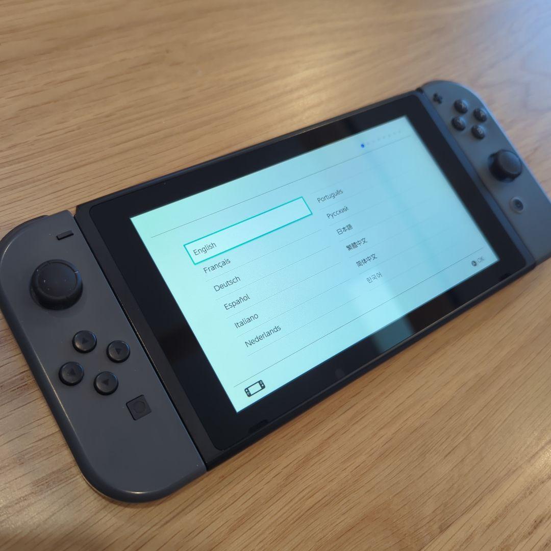 Nintendo Switch 2017初期型グレー本体セット 箱説明書 付属品