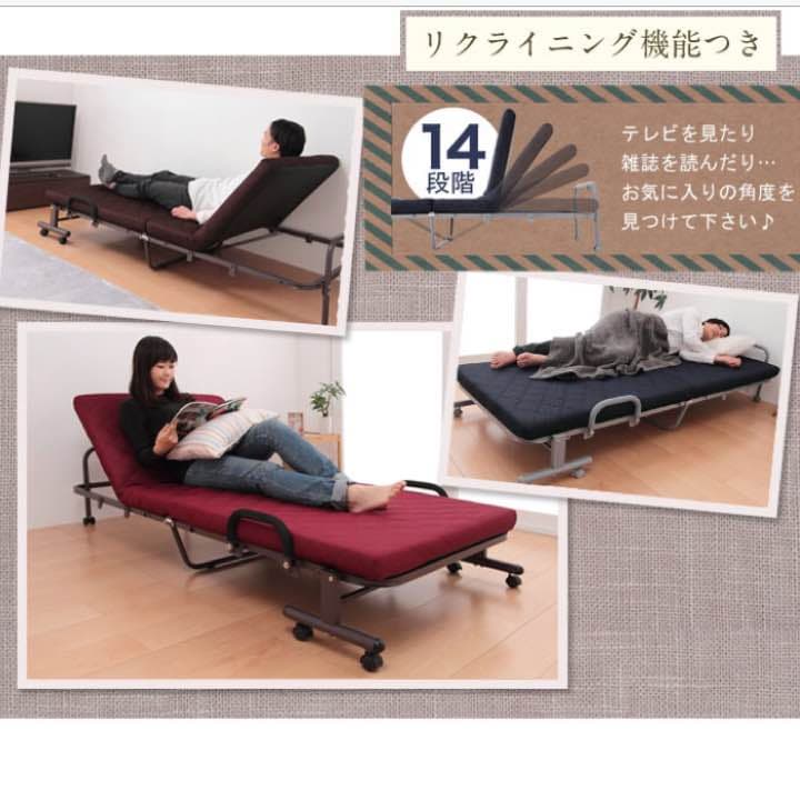 ＊超便利＊折りたたみベット（ブラウン）＊送料無料＊